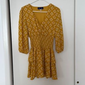 Size XS yellow floral summer dress!